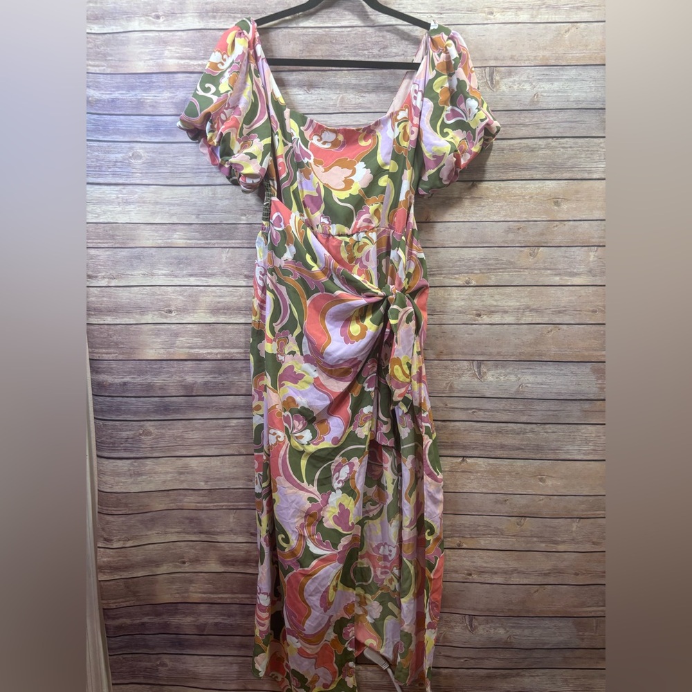 NWT Show Me Your MuMu Multicolor Maxi Dress Size Large